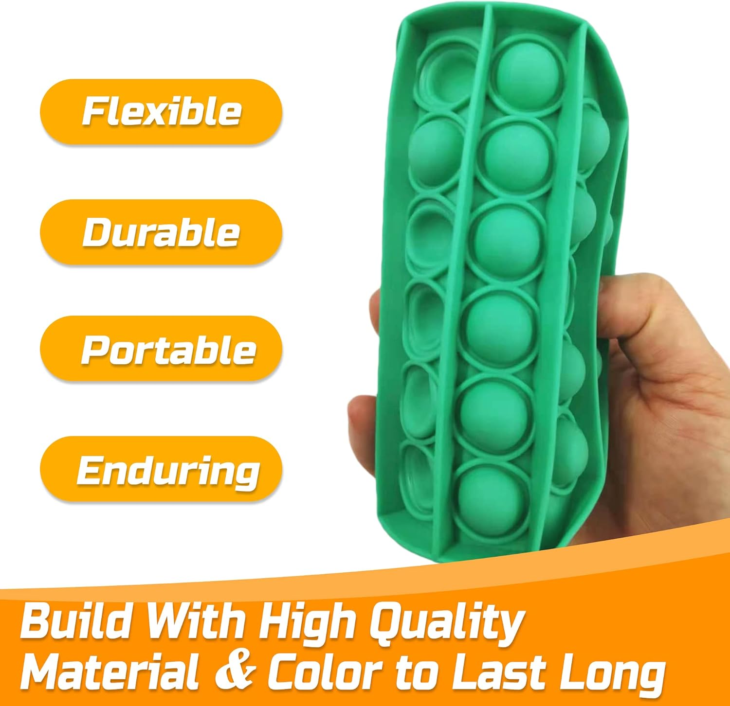 Ellostar Push Pop Bubble Sensory Fidget Toys Pop Stress Reliever Silicone Squeeze Toy Tactile Logic Game, Great for Kids and Adults (Purple) image number 1