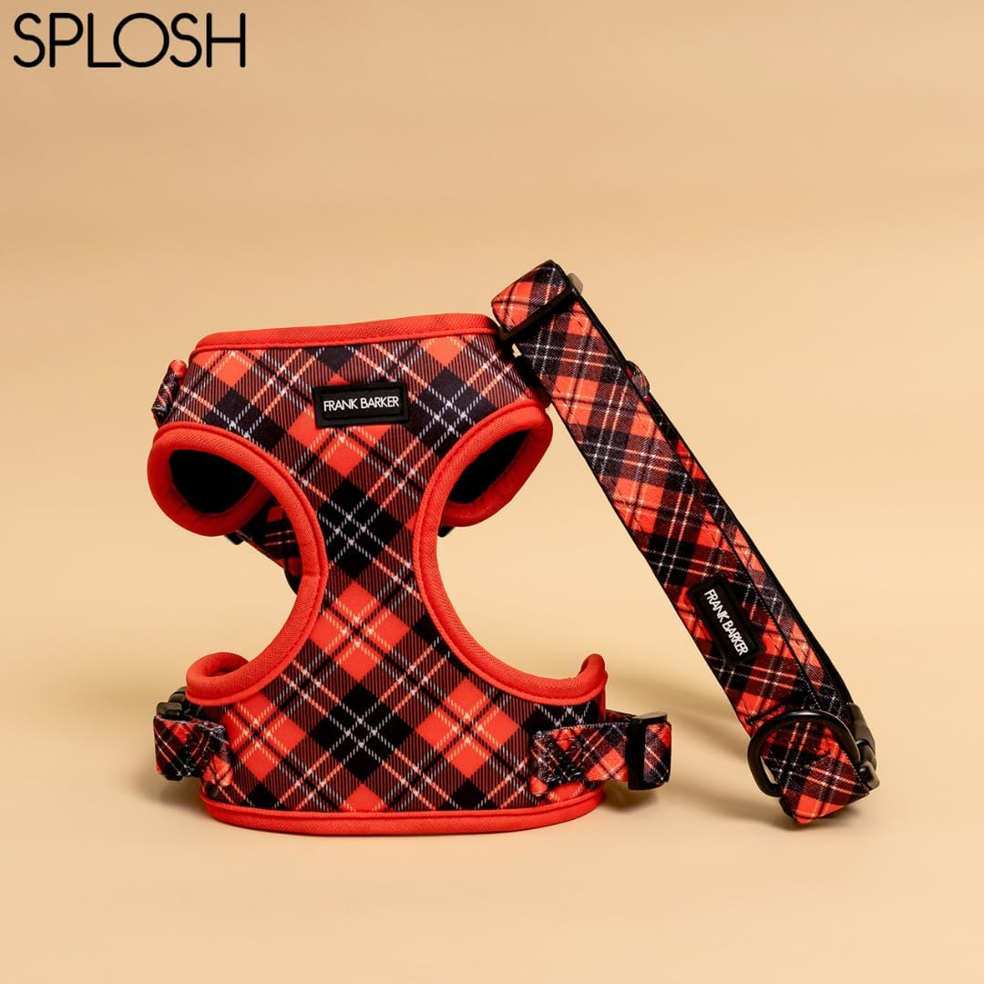 Splosh Frank Barker Dogs Collar, Tartan, Large