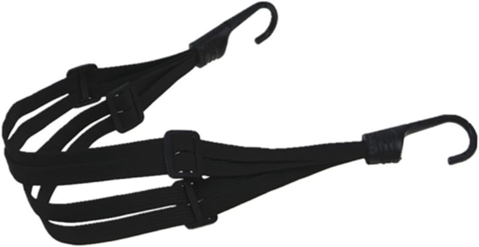Mobestech 2 Hooks Motorcycles Luggage Strap 2 Helmet Luggage Elastic Rope Luggage Straps Motorcycle Helmet Rope Fuel Luggage Net Elastic Net Belt European and Helmet Rack image number 3