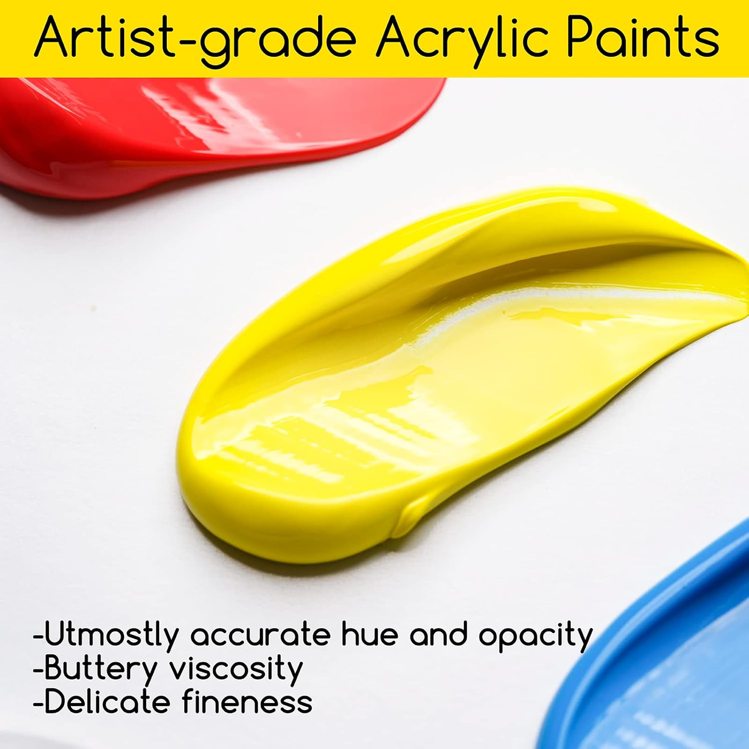 MEEDEN Professional Acrylic Paint Set - Artist Grade Acrylic Paints - Heavy Body Acrylic Paint Tubes - 60Ml X 9 Colors/Tubes image number 5