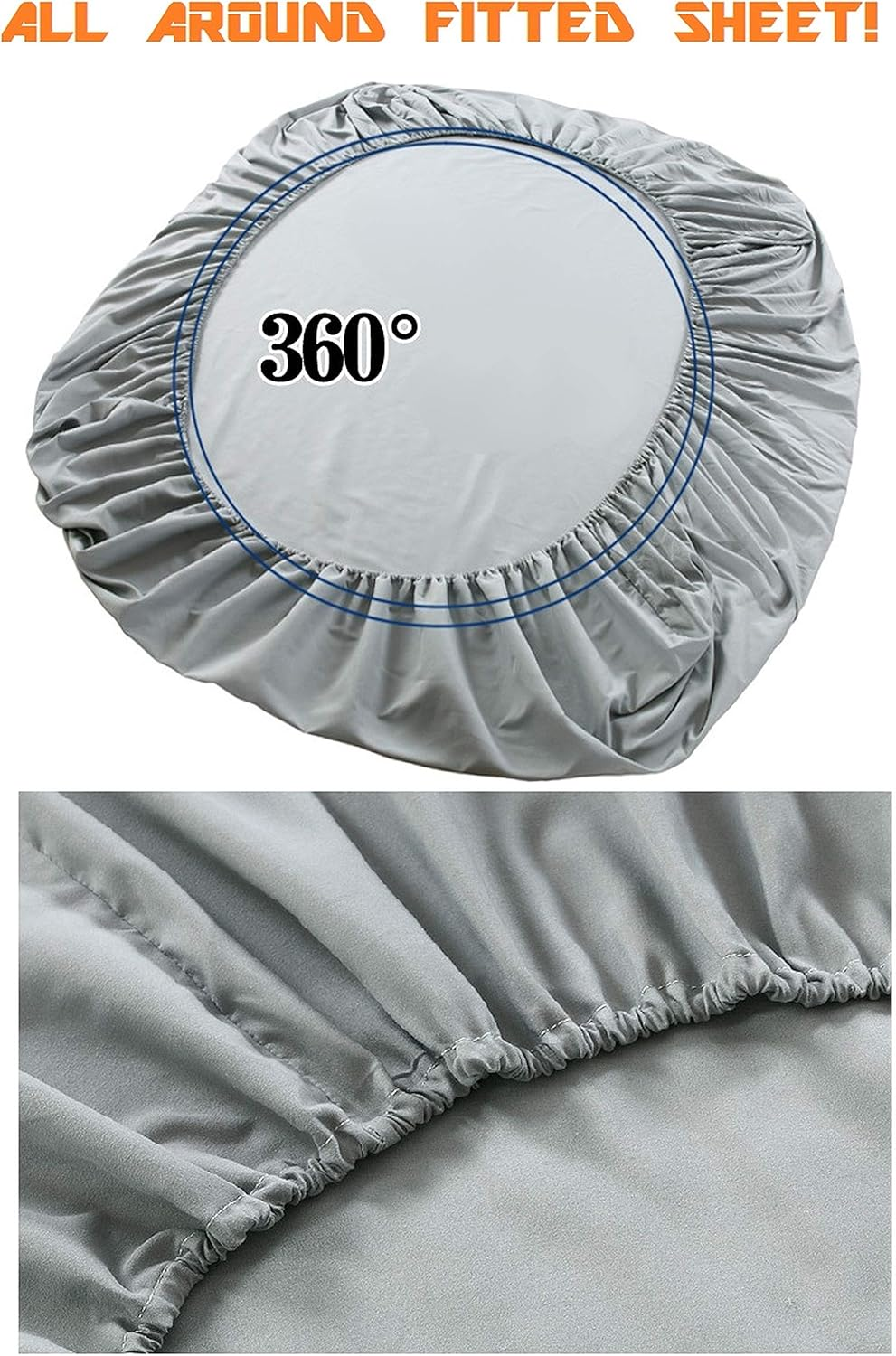 Caribbean Joe Ultra-Soft Double Brushed 4-Piece Microfiber Sheet Set Beautiful Tropical Patterns, and Vibrant Solid Colors, Luxury, All-Season Bed Sheet Set - Palm Leaves, King image number 4