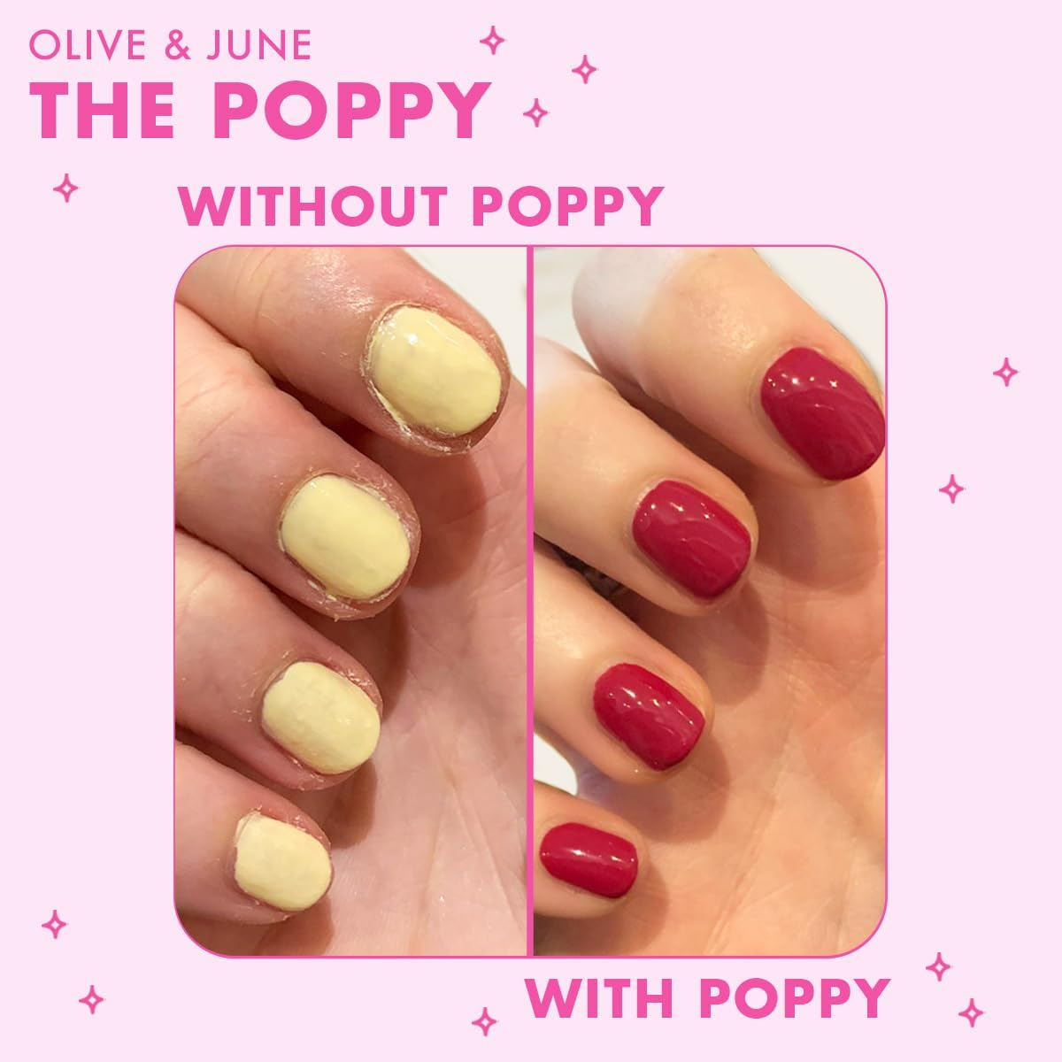 Olive & June - the Poppy Universal Nail Polish Bottle Handle | Paint with Both Hands | Ergonomic Grip for Neat, Easy, Steady At-Home Manicures | Soft Silicone | Fits Any Bottle | Patented Design image number 6