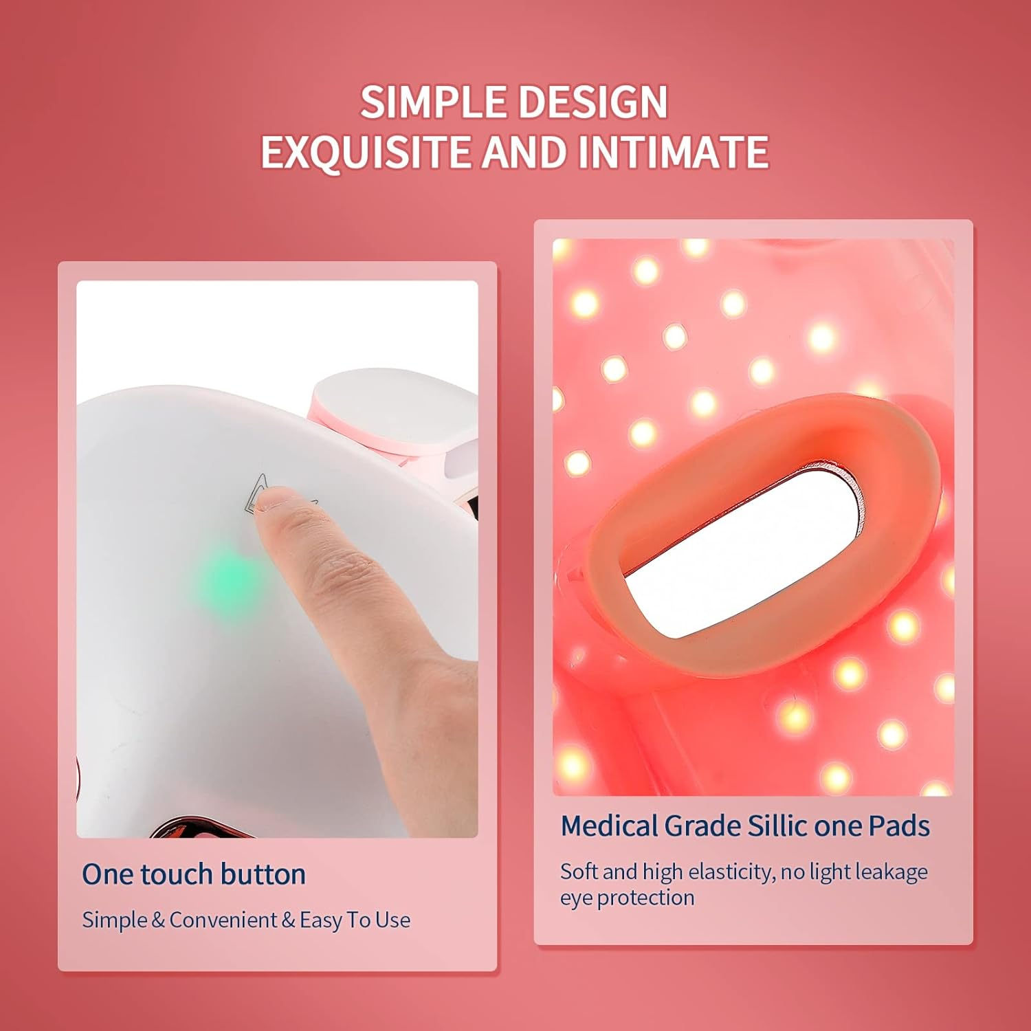 LIARTY 7 Color LED Face Light Therapy Mask Beauty Skin Rejuvenation Photon Device, Blue＆Red Light Face Beauty Mask for Face Lifting, Whitening, Firming,Tightening Skin Care(White) image number 4