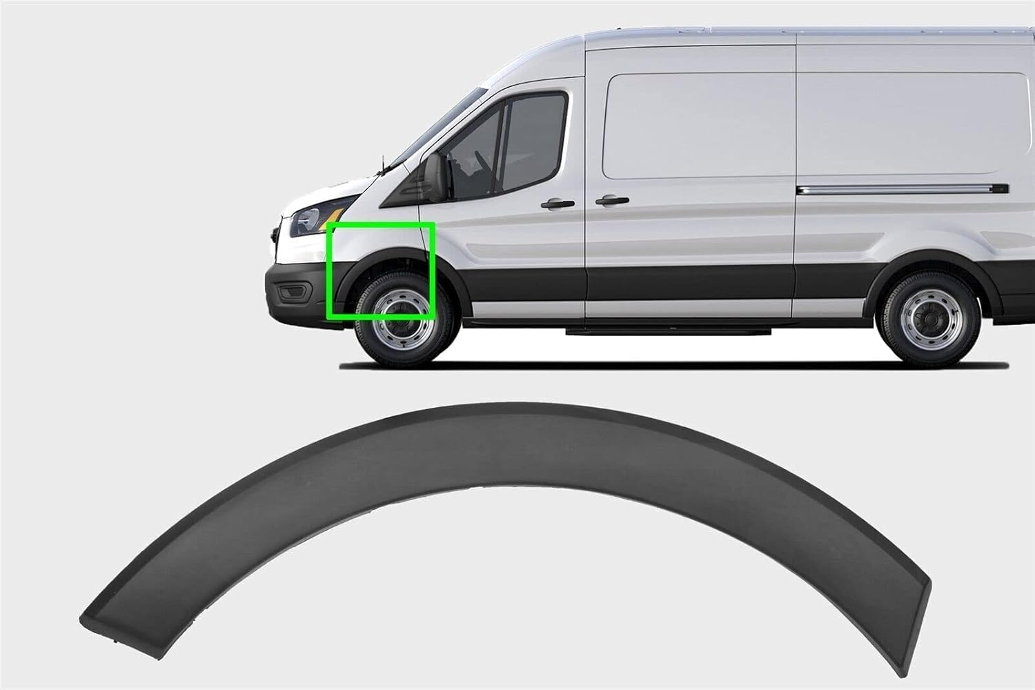 MJD Auto Parts REPLACEMENT for FORD TRANSIT 2015-2023 FRONT FLARE MOLDING TRIM 150 250 350 (LEFT DRIVER SIDE FRONT DOOR FLARE) image number 4