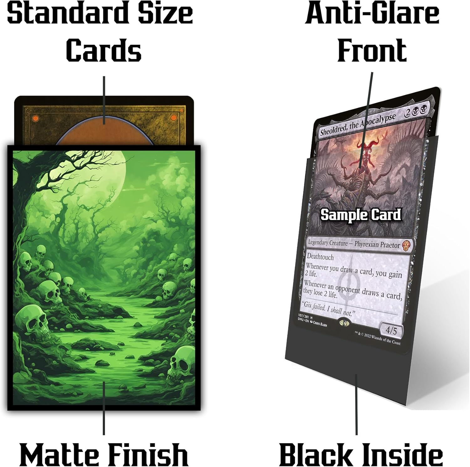 MTG (Green Toxic Poison) - 100Ct Matte TCG Card Art Sleeves by Ai Armor image number 3