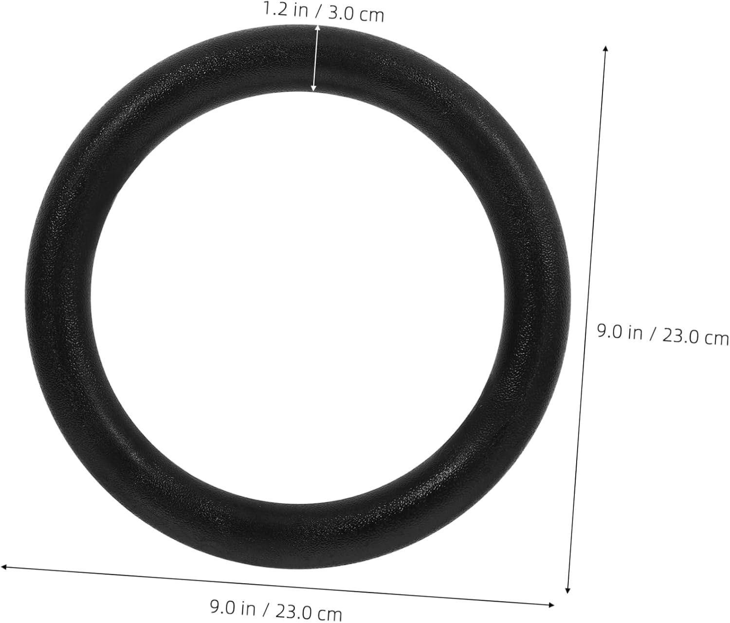 Iplusmile 2Pcs Gymnastic Rings for Strength Training Bodyweight Workouts for Home Gym and Outdoor Use Black image number 2