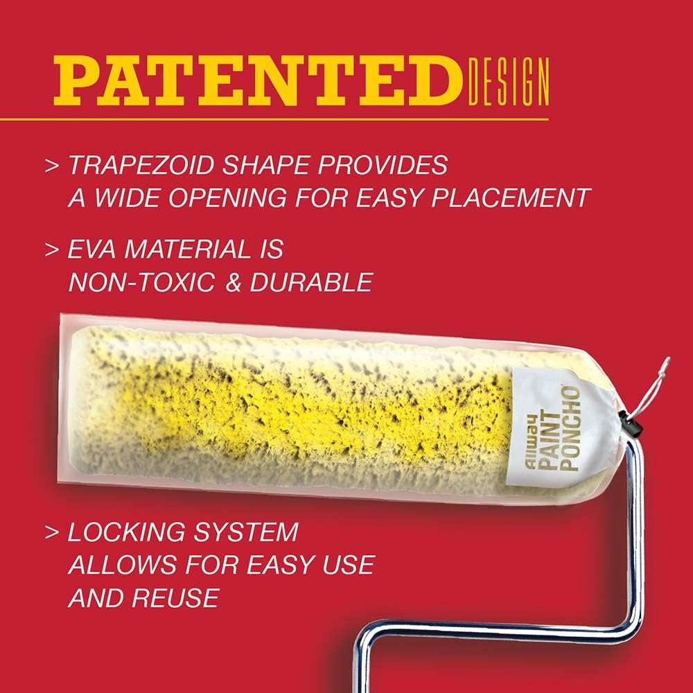 Allway Paint Poncho Pon-Rl Roller Cover Paint Poncho, Size, Blue Packaging