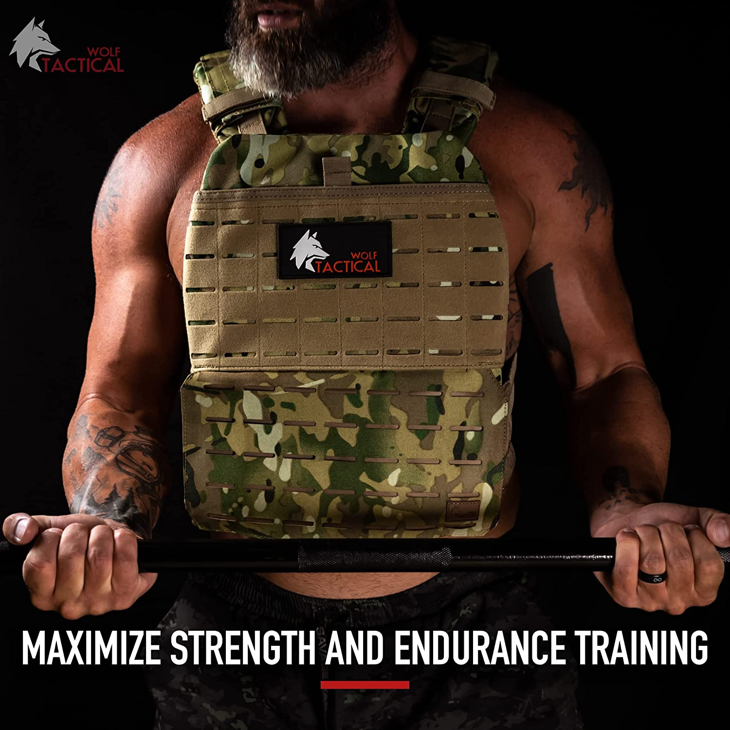 WOLF TACTICAL Weight Vest Plates - 5.75/8.75/14.5/19.75LB Pairs - Wods, Strength Training, Running, Heavy Workouts image number 1