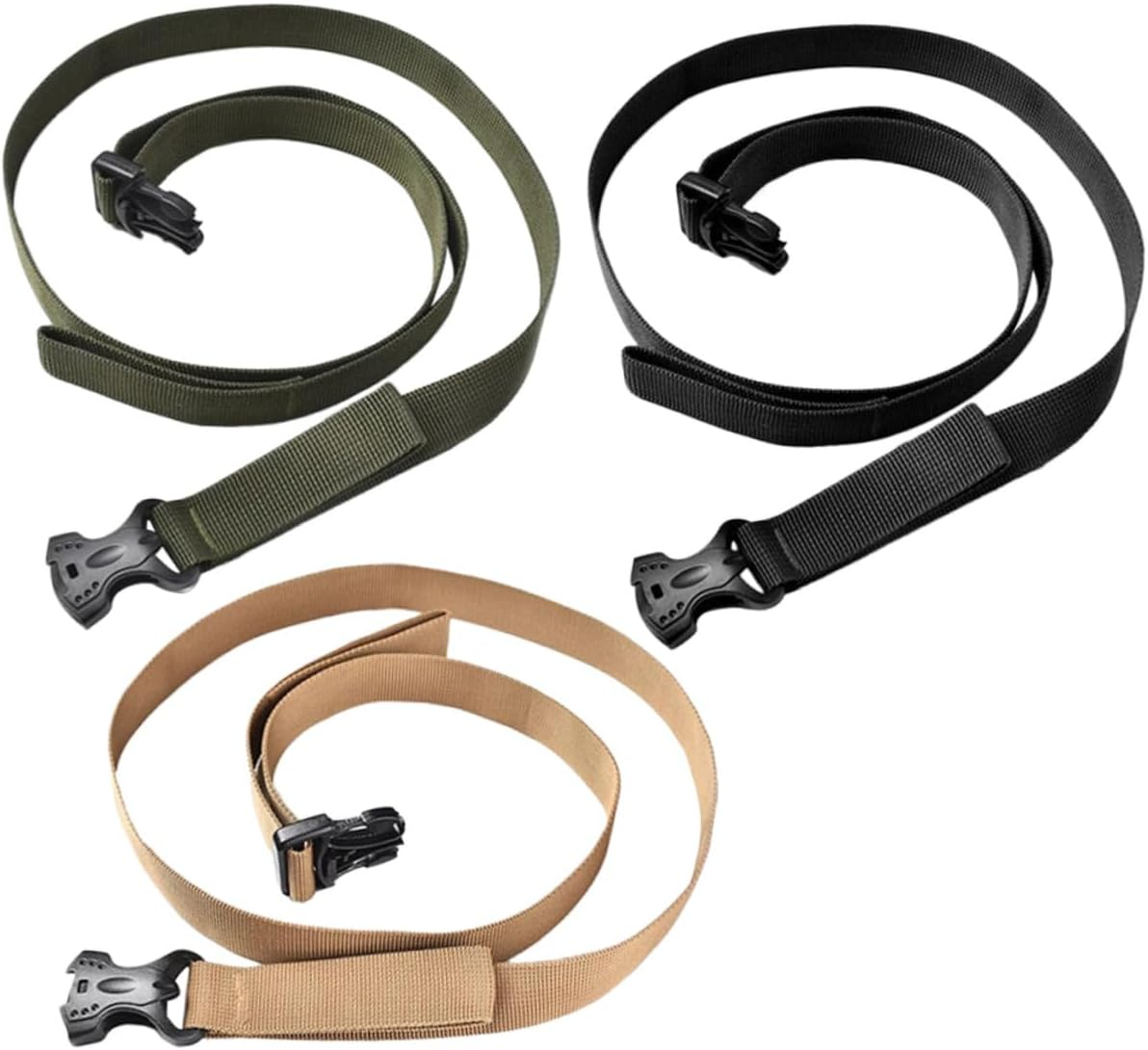 KOMBIUDA 3Pcs Buckle Strap Ratchet Tie down Straps Luggage Bind Strap Buckle Design Canopy Storage Tie Picnic Mat Travel Storage Nylon Cam image number 1