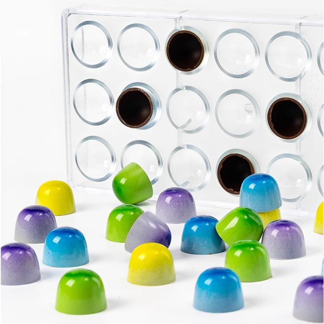 Goldbaking Bell Shape Chocolate Bonbon Mold Polycarbonate Truffle Mould Homemade Chocolates Covered Candy DIY Tool