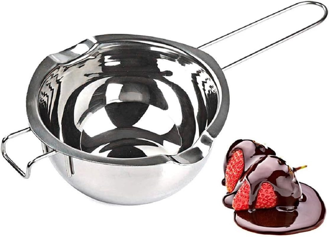 Mini Chocolate Melting Pot Boiler with Heat Resistant Handle, Stainless Steel Warmer Chocolate, Butter, Candy Coffee, Tea, Hot Oil Special Small Pot Warmer (Style 2, One Size)