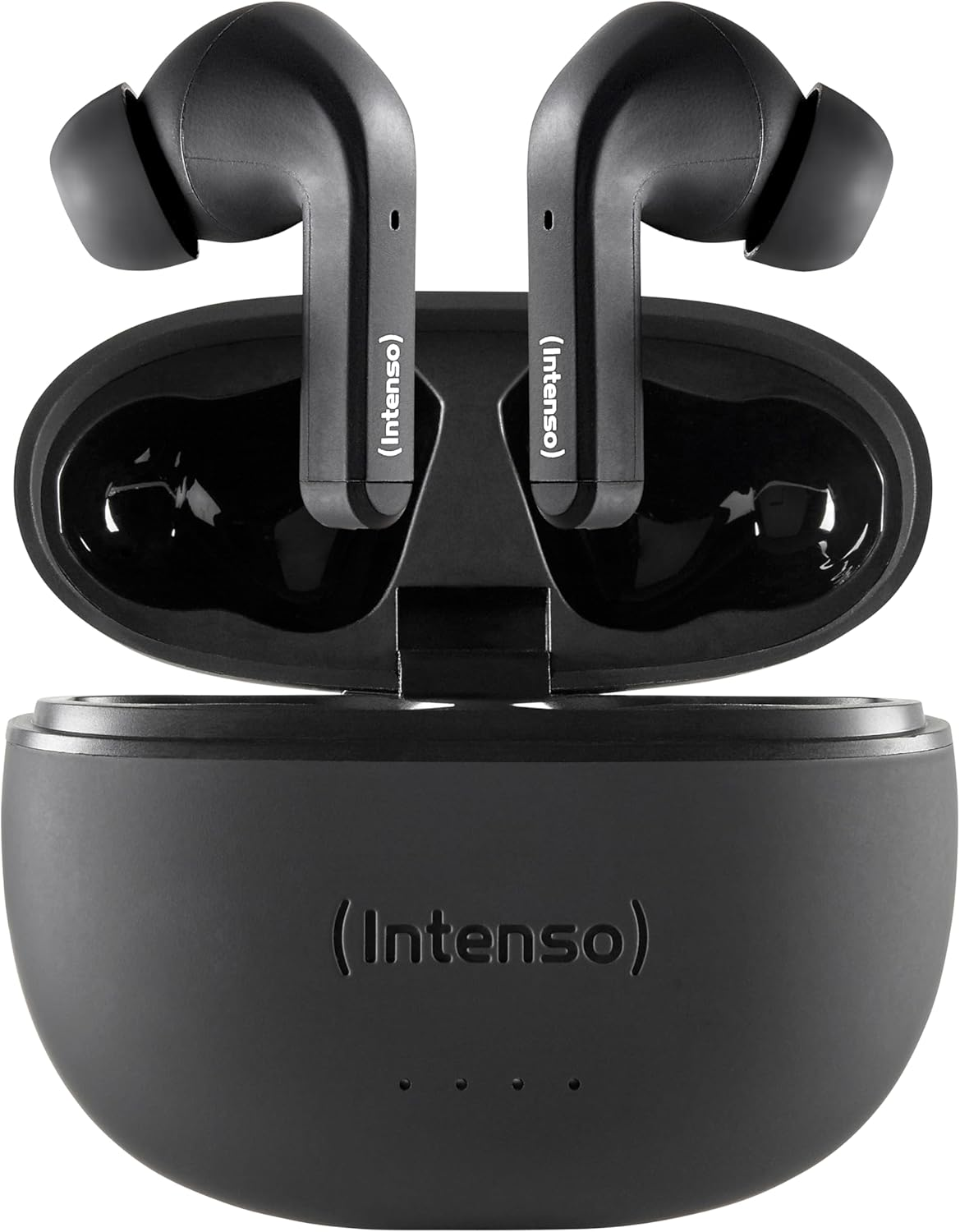 Intenso Buds plus TWS True Wireless Headphones T310AE with Active Noise Cancelling, ENC, Bluetooth and up to 25 Hours of Music Playback, Black
