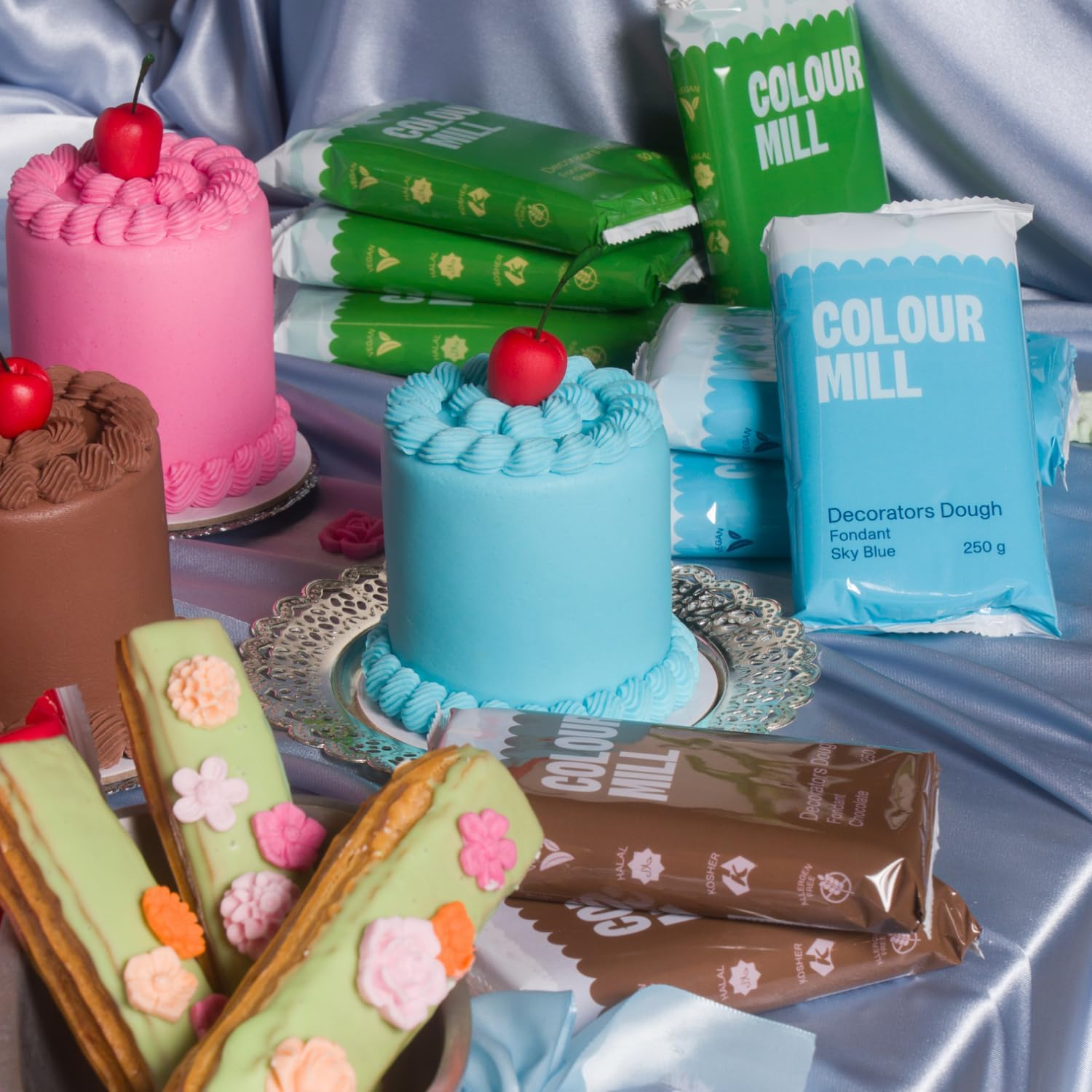 Colour Mill Decorators Dough Premium Ready to Roll Fondant Sky Blue 250G image number 2