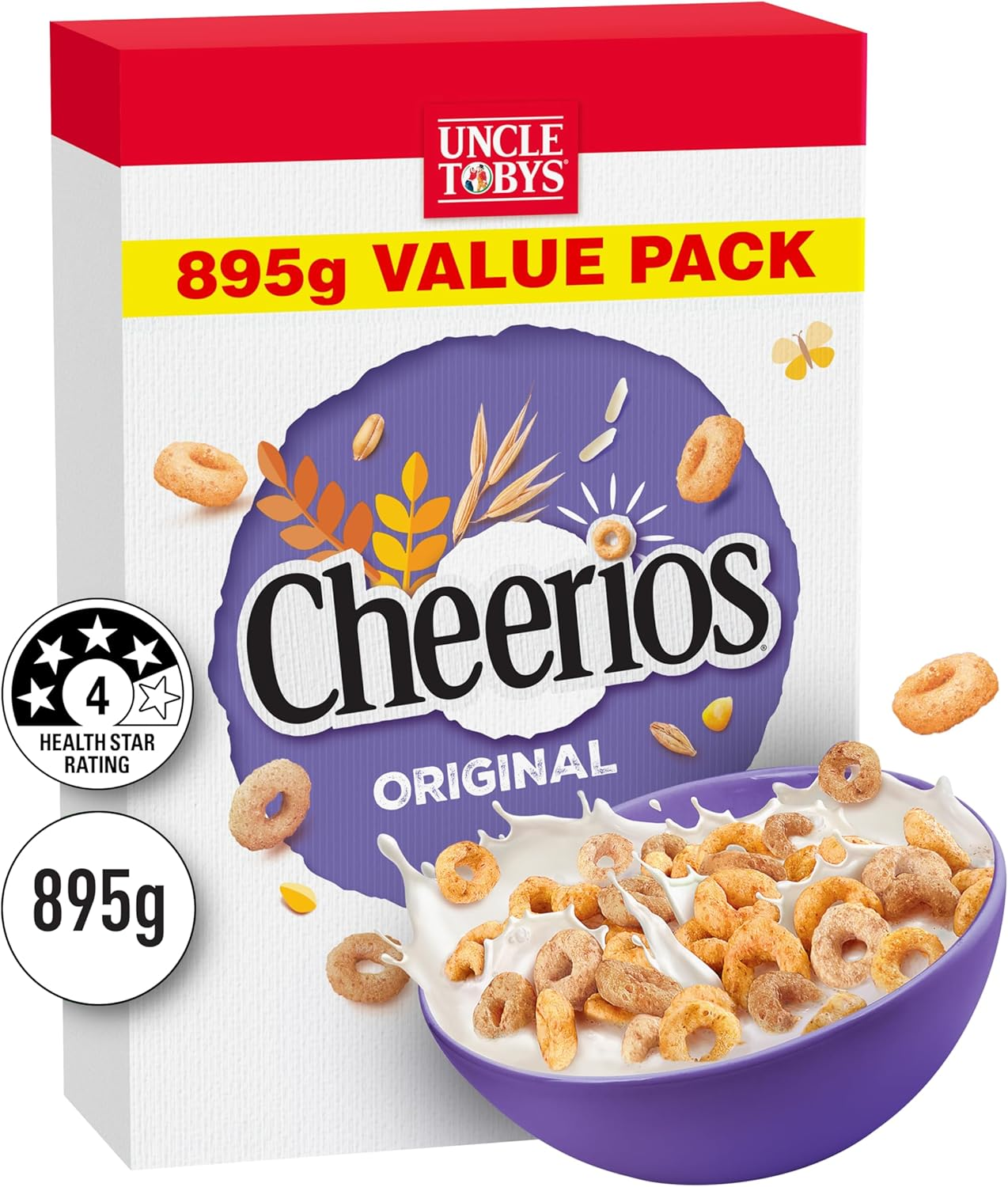 UNCLE TOBYS Cheerios Wholegrain Breakfast Cereal 895G image number 4