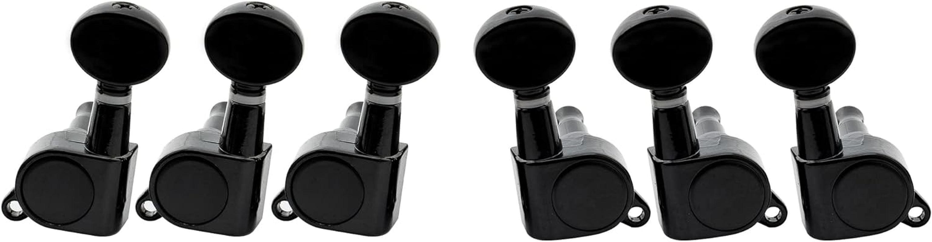 Musiclily 3L3R Sealed Guitar Tuners Tuning Pegs Machine Heads Set for Electric Acoustic Folk Guitar, Chrome Vintage Oval Button