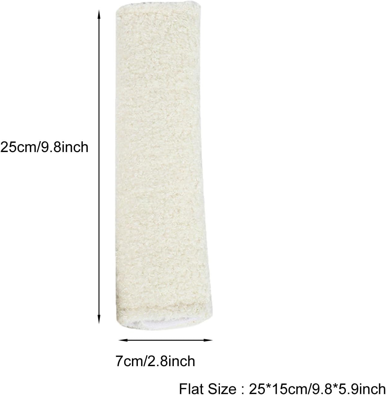 Car Seat Belt Covers, Faux Lamb Plush Shoulder Pads Safty Belt Covers Auto Seatbelt Protector Backpack Strap (2 Pcs) image number 3