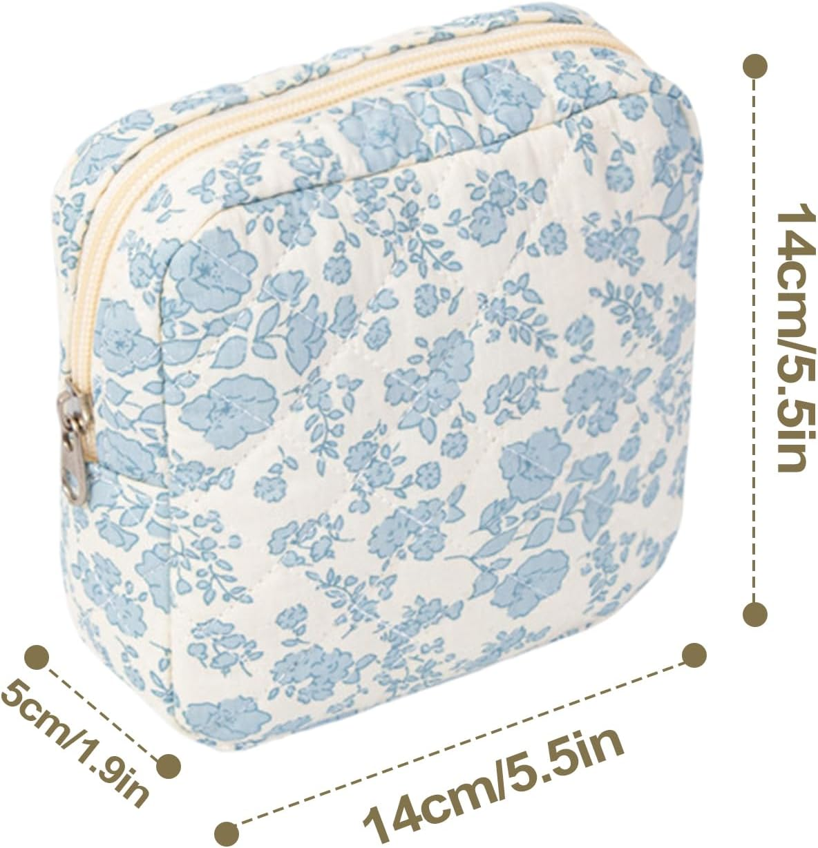 Sanitary Pad Storage Bag - First Period Kit for Girls | Sanitary Disposal Bags | Portable Zipper Stylish Pouch | Menstrual Tampon Nursing Pads Holder for Teen Pads/Sanitary Napkins/Small Tampons - A image number 4