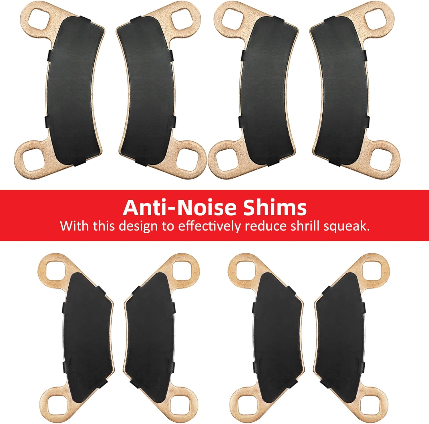 Front Rear Brake Pads Sintered for Polaris RZR 800 S-800 570 S-570, OEM# 2203318 2208936 2202412 2208935 image number 4