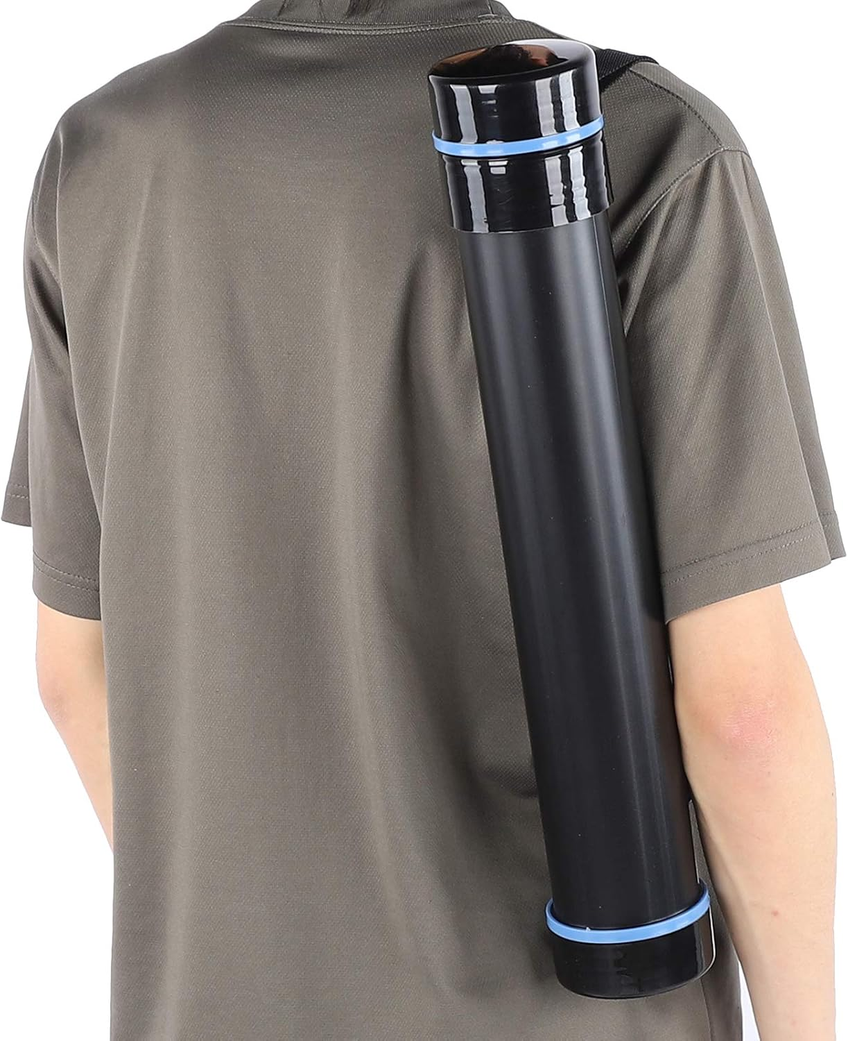 Qinlorgo Adjustable Telescopic Poster Tube for Large Photo Prints, Documents, Fishing Rods, Drawings, Artwork - Black Plastic Tube image number 6