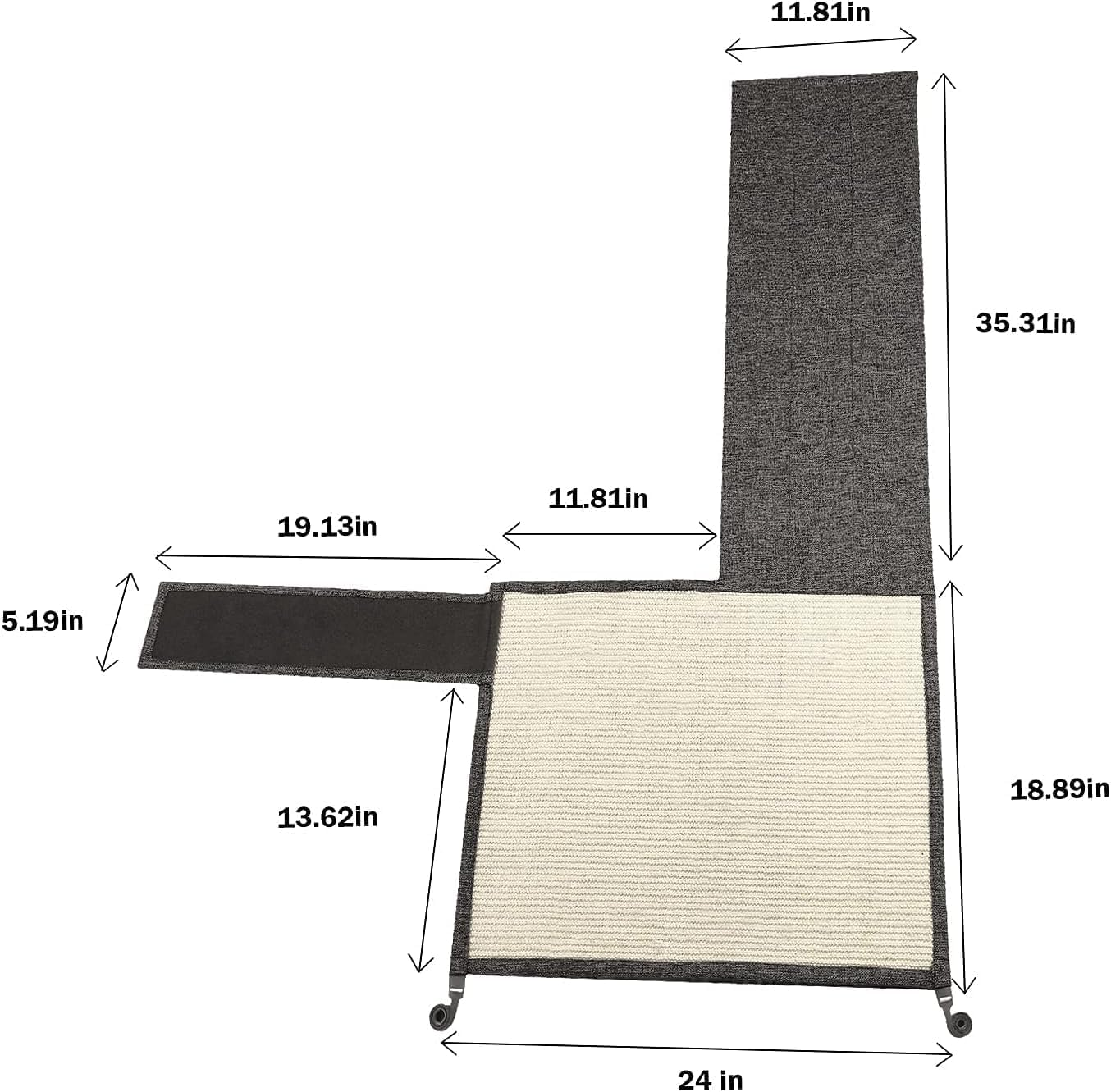 Cat Scratch Couch Protector,Furniture Protector from Cat Scratching with Natural Sisal for Protecting Sofa Couch (Left Hand) image number 4