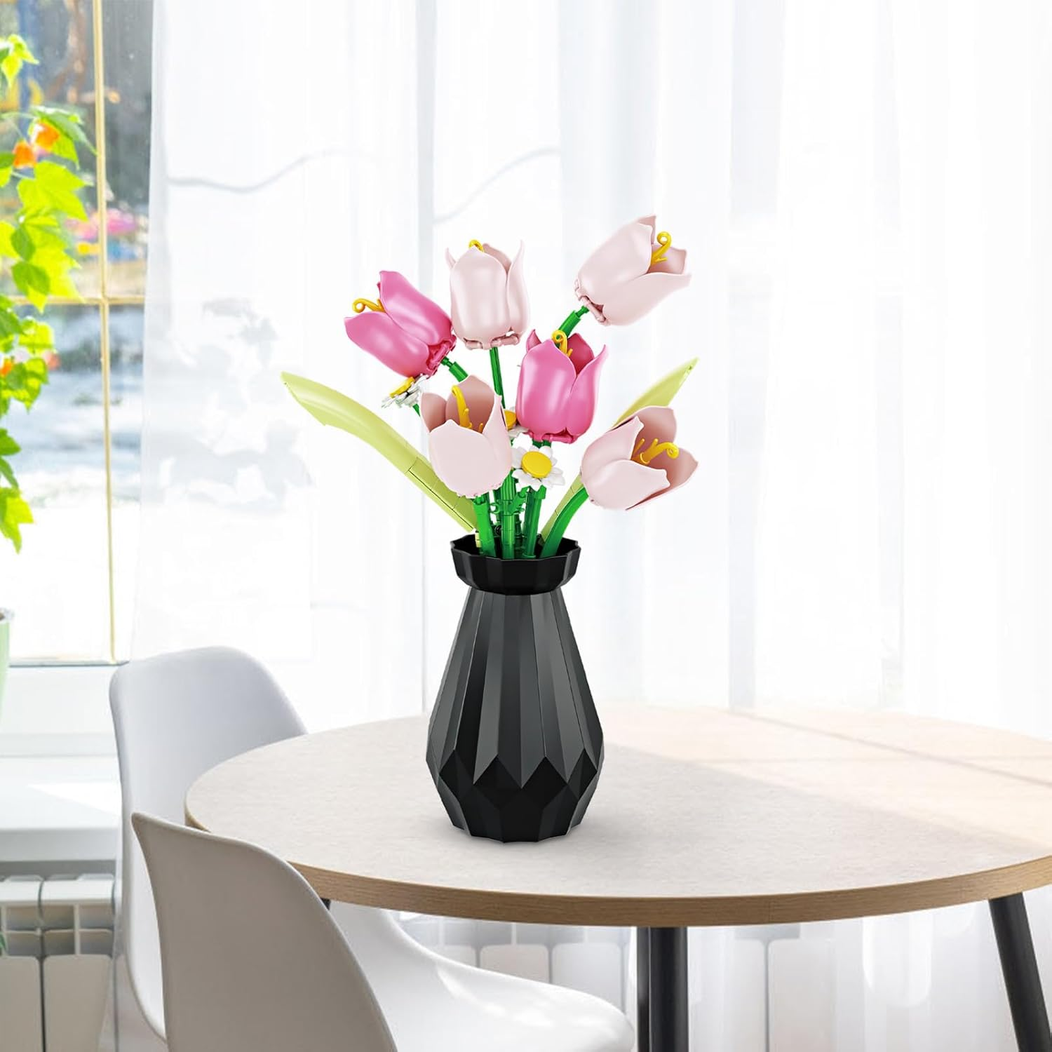 Tulips Flower Botanical Collection Building Sets,Flower Building Toys for Adults and Kids, Home Decor Gifts for Mother'S Day, Valentine Day, Birthday, Christmas Day