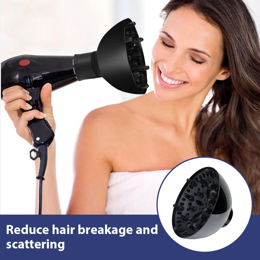 IKOPFLN Universal Hair Dryer Diffuser, Curly Hair Diffuser, Adjustable Curl Hair Diffuser for Curly or Wavy Hair Styling image number 5