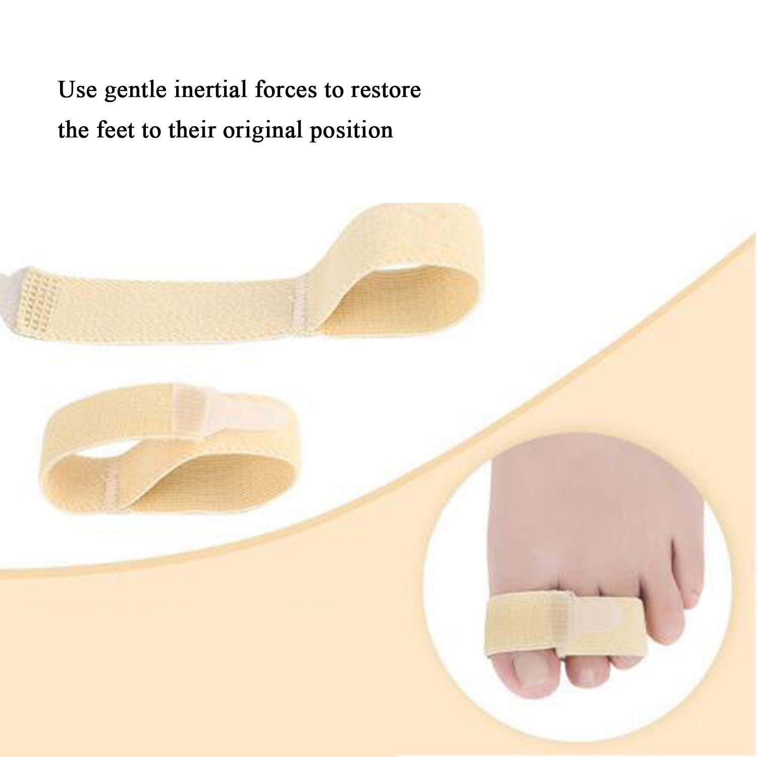 Broken Toe Separator Wrap 4 Pieces Hammer Toe -Toe Straightener, Cushioned Bandages- Elastic Toe/Finger Tape for Overlapping Toes, Sprained, Swollen, Dislocated, Fractured, Mallet image number 2