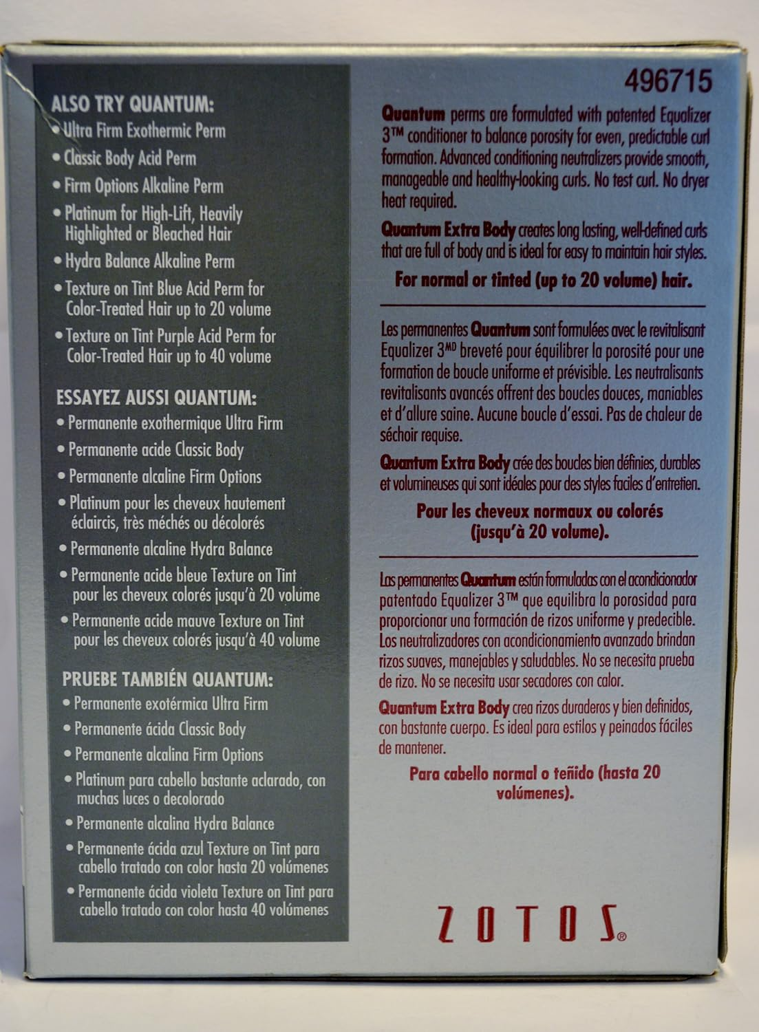 Quantum Extra Body Acid Perm for Normal or Tinted Hair (3 Pack)