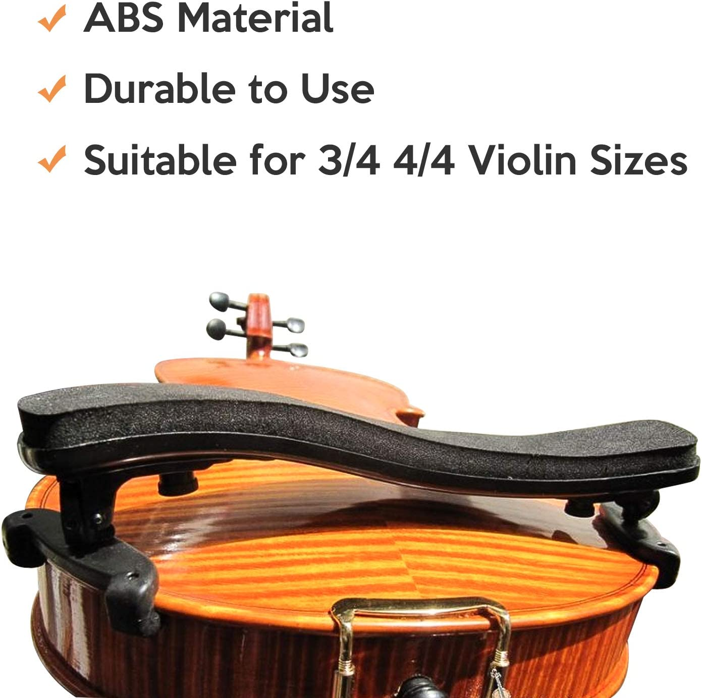 Valuehall Violin Shoulder Rest for 3/4 4/4 Violin Shoulder Holder Shoulder Rest Plastic EVA Padded Violin Shoulder Support for Musician Adult Students V1B08 image number 6