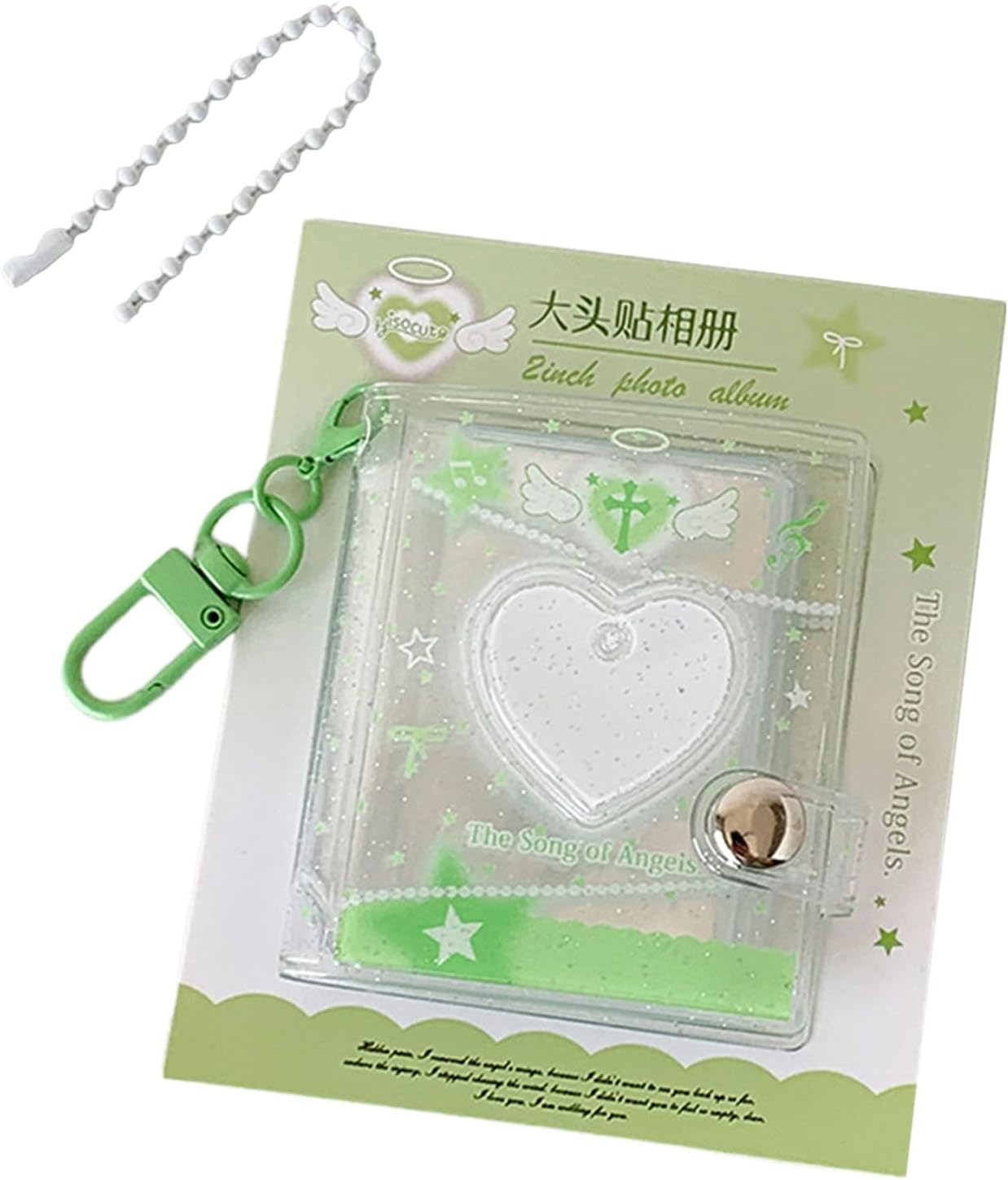 Keychain Photo Frame | Small Double-Sided 12-Pockets Keyring - 2 Inch Photo Insert Keychain for Picture,For Wedding Graduation Birthday Travel Office School Luggage Bags Backpack Handbag