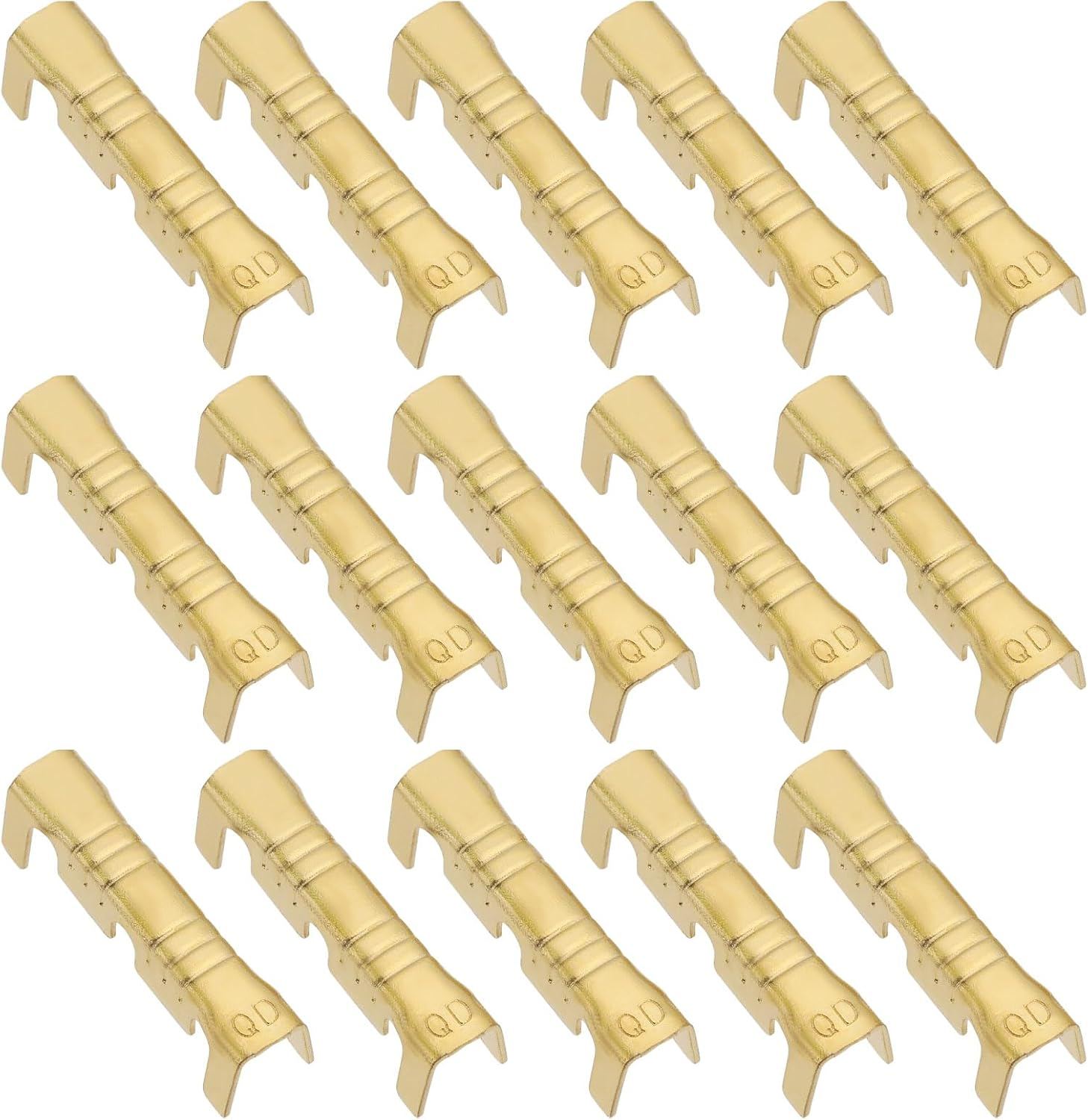 Emagtech 200Pcs Brass Crimp Electrical Connector Wire U-Shaped Terminal, U-Shaped Brass Crimp Terminal Connectors Suitable for Lines 0.5-1.5Mm