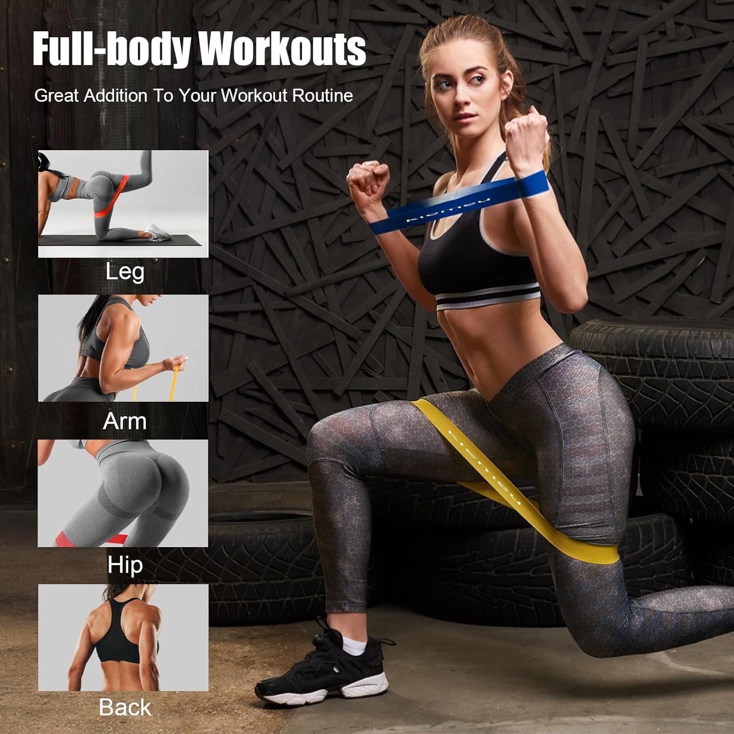 Kiemeu Mini Loop Resistance Bands for Women, Rubber Exercise Bands Resistance for Legs and Glute, 6 Cm Widened Version image number 6