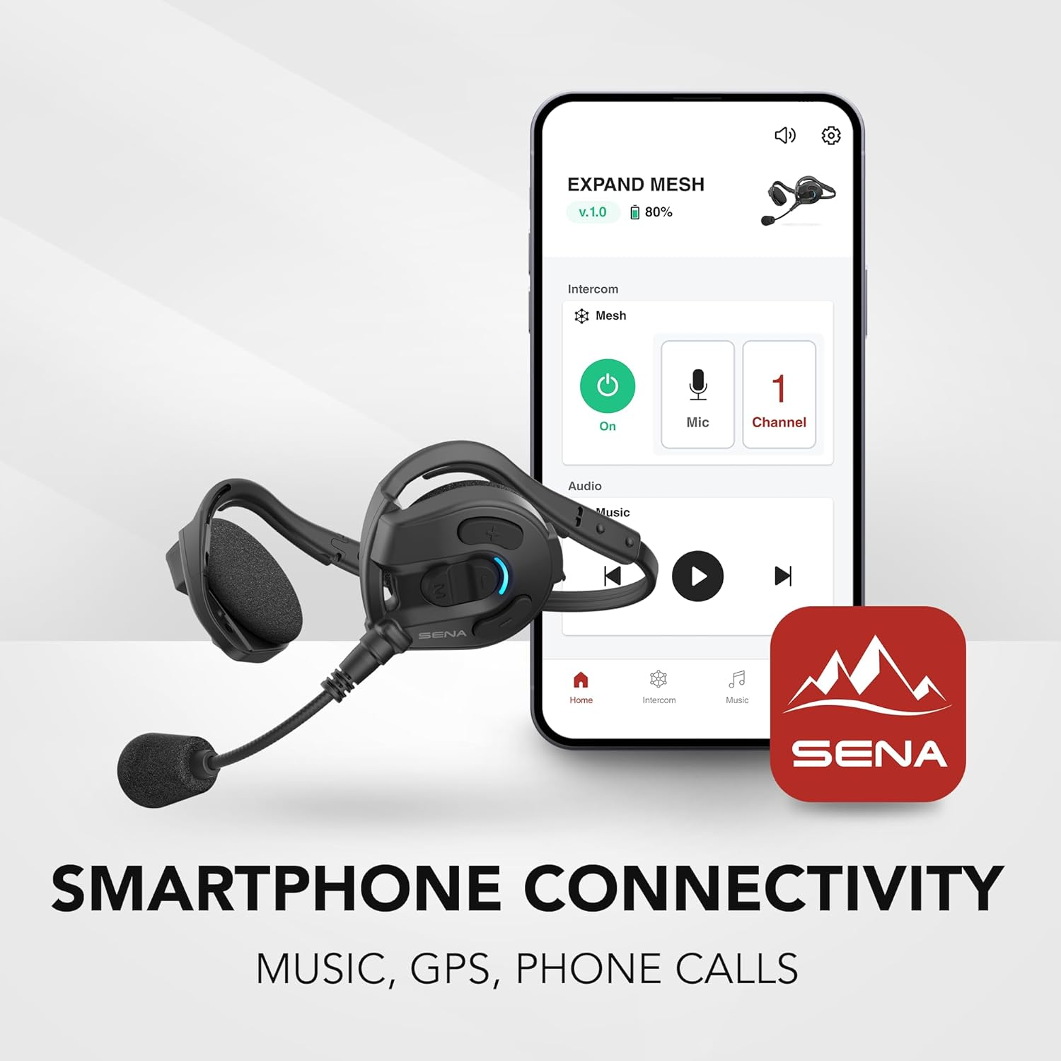 Sena Expand Mesh Multi-Sport Mesh Intercom Communication Headset for Hiking, Climbing, Fishing, Hunting and More image number 1