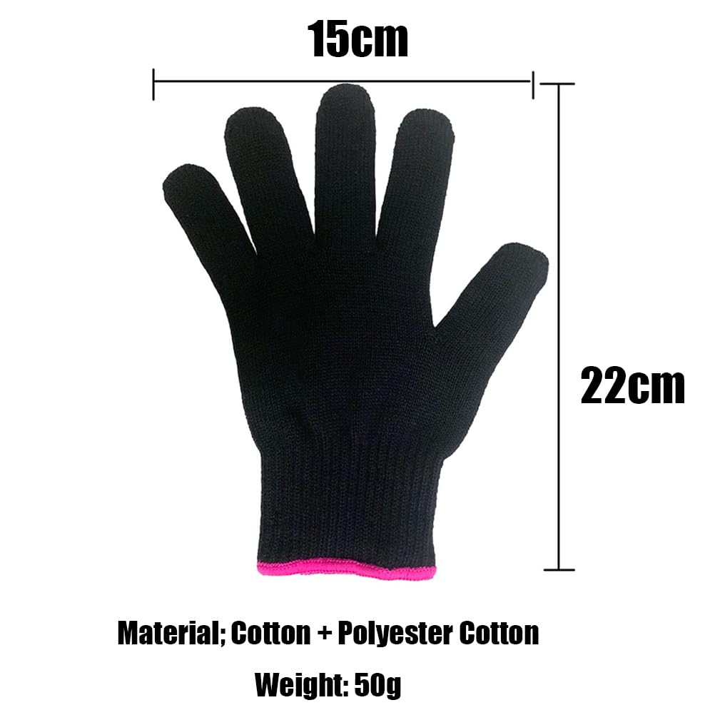 Fc'Noqgn Pack of 2 Professional Heat Resistant Gloves for Curls, Straighteners and Curling Iron Styling Heat image number 2