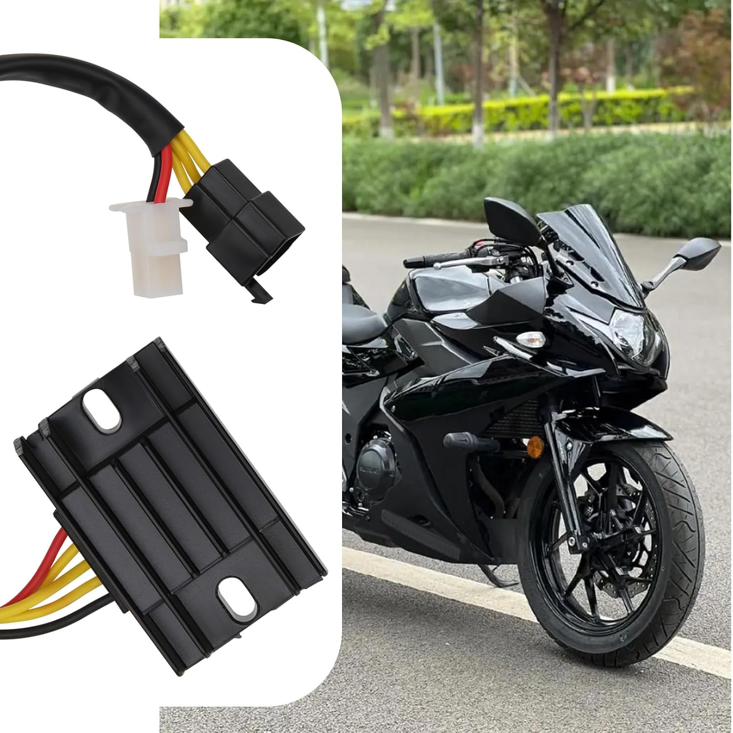 SING F LTD Motorcycle 12V Regulator Rectifier Replacement Part 32800-29B00 Compatible with Suzuki Marauder GZ 125/250 GN 125/250 Compatible with Lexmoto Adrenaline 128 2008-2020 image number 1