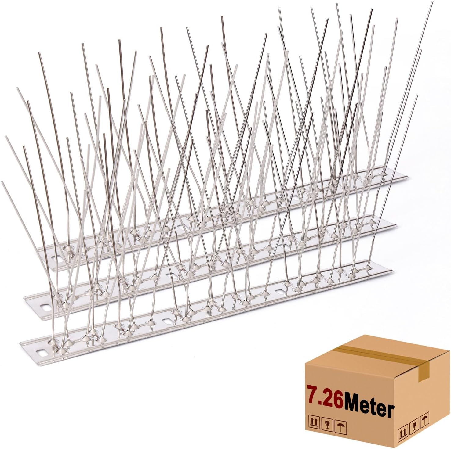 Bird Spikes Pigeon Outdoor Deterrent Spikes (14 Pack-25 * 2.8 * 10Cm) image number 2