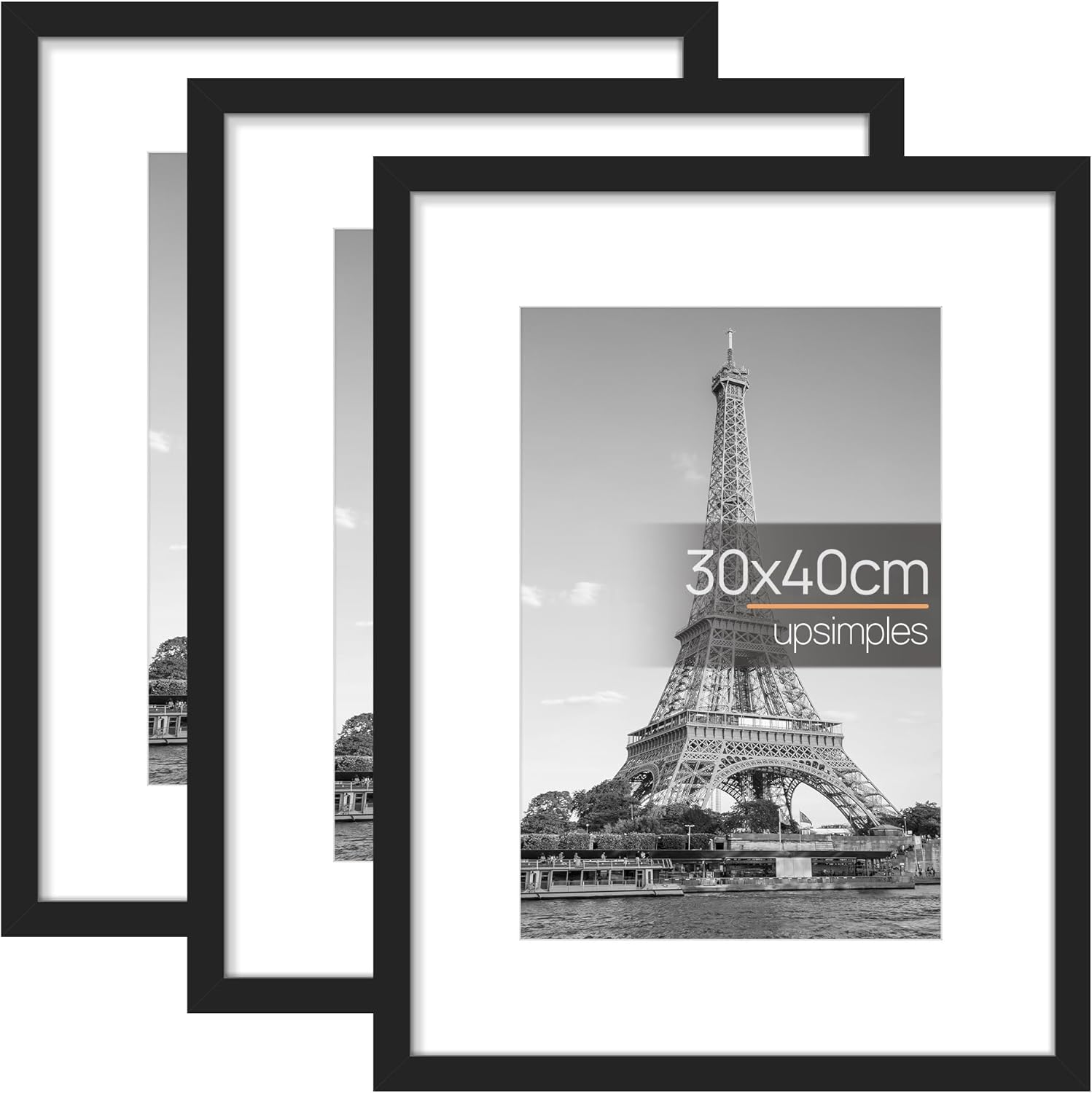 Upsimples Pack of 3 Black Photo Frames 30 X 40 Cm image number 7