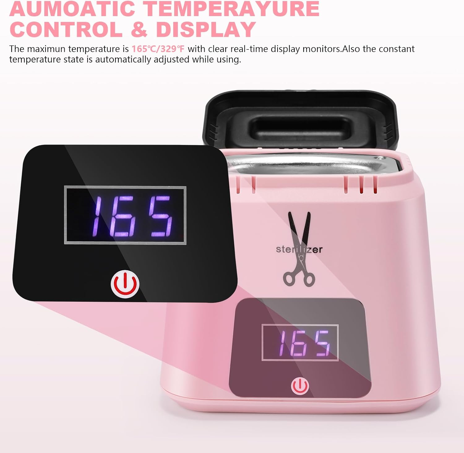 Wbuosz Nail Tool Sterilizer High Temperature 329℉ Sterilizer for Nail Tools Portable with Glass Beads for Metal Tools Salon & Esthetician Supplies image number 1