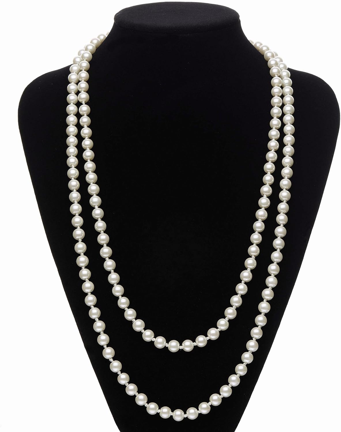 BABEYOND 1920S Flapper Accessories Gatsby Costume Accessories Set 20S Flapper Headband Pearl Necklace Gloves Plastic Holder