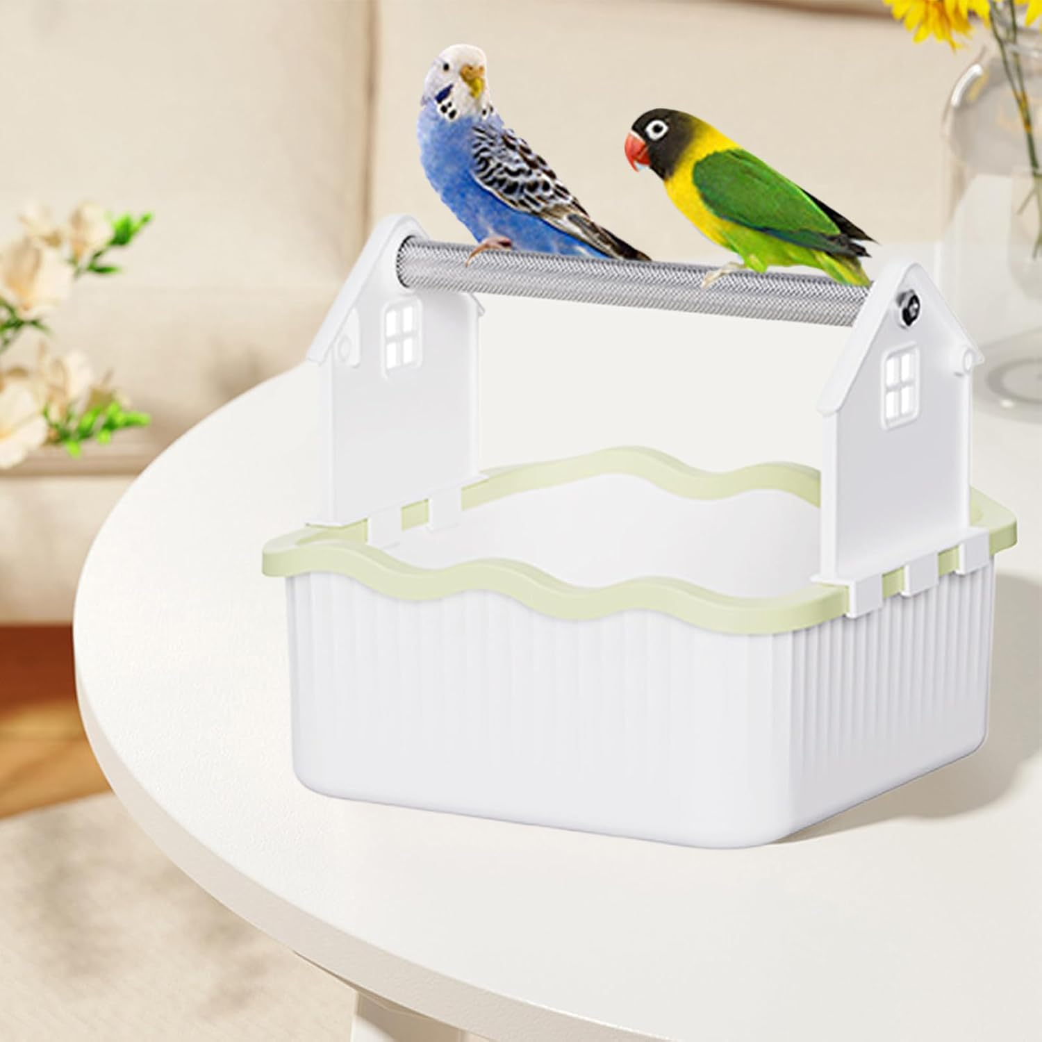 Bird Perch Stand - Parrot Exercise Play Perch,Interactive Bird Desktop Playground Playpen for Parrots Parakeets Conures Lovebirds Budgies image number 2