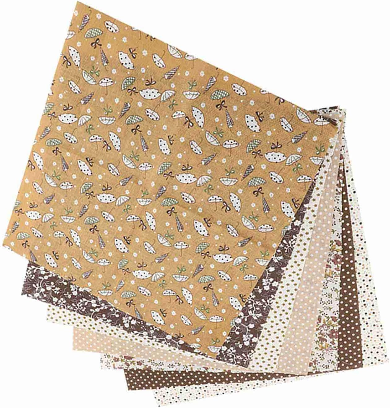 Cotton Fabric DIY Assorted Squares Pre Cut Bedding Kit for Home Crafting Coffee Series (25 * 25) image number 4