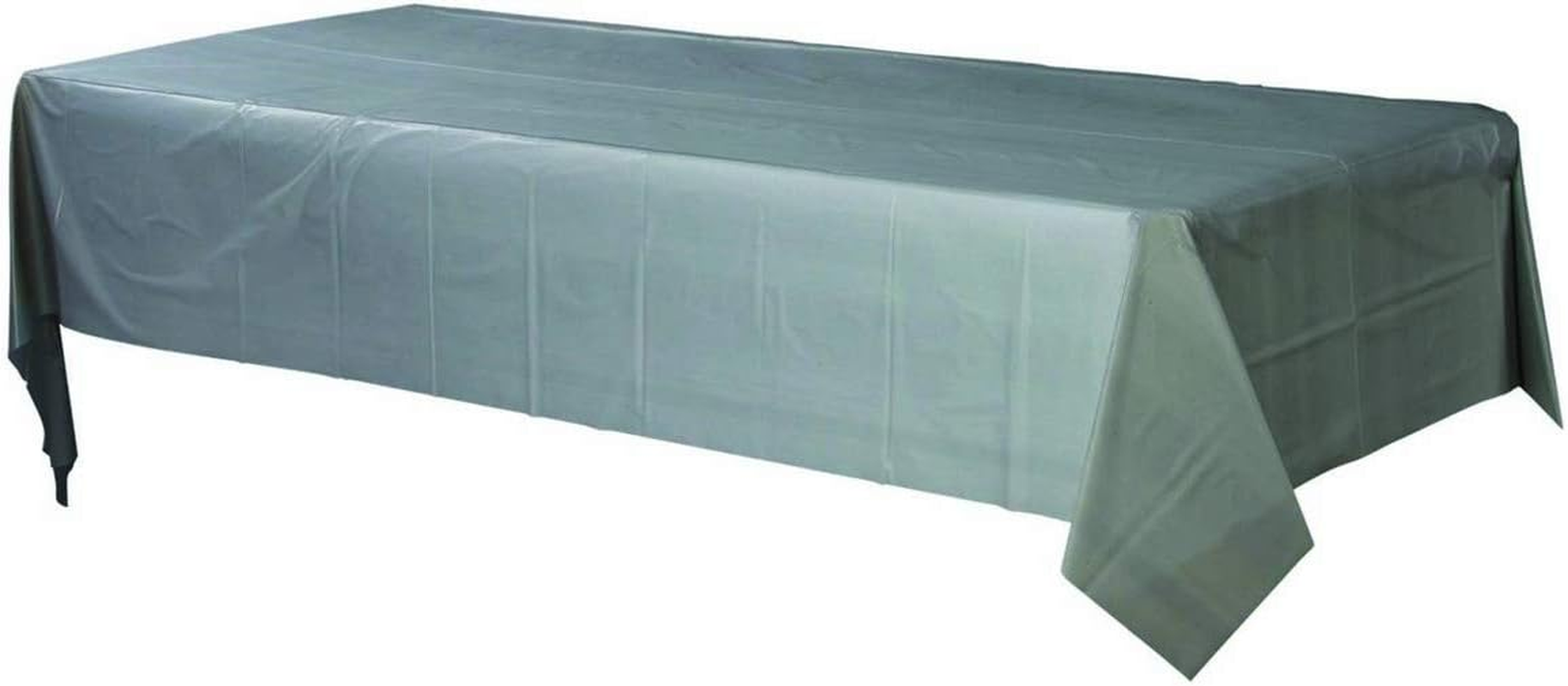 Amscan Plastic Rectangular Tablecover, Silver image number 3
