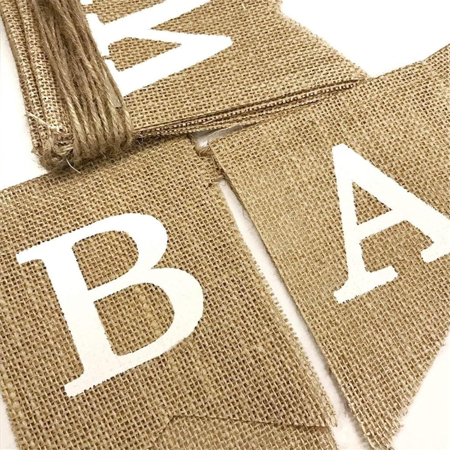 Pre-Strung Welcome Baby Burlap Banner Baby Shower Sign for Backdrop Baby Arrival Banners Gender Reveal Party Decorations image number 6