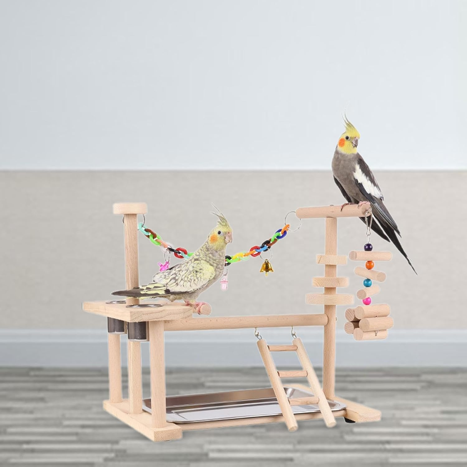 Fzaqwen Parrot Bird Playground Parrot Playstand for Cockatiel Small Parakeets Macaws image number 3