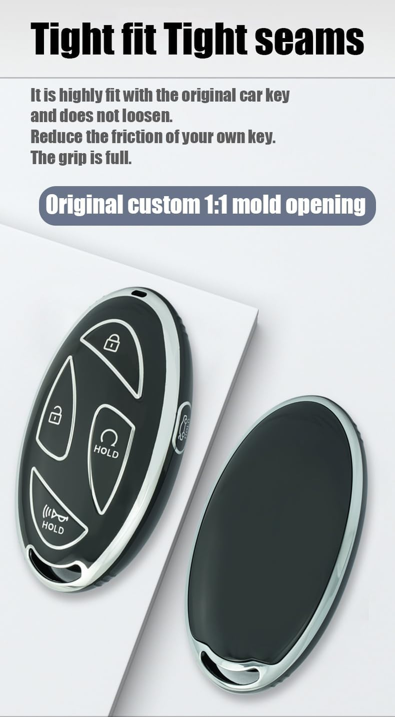 Car Key Fob Cover Case Fit for Hyundai Ioniq 6 Grandeur KONA 2023 Key Protective Cover Keychain Soft TPU Key Holder 5 Button image number 6