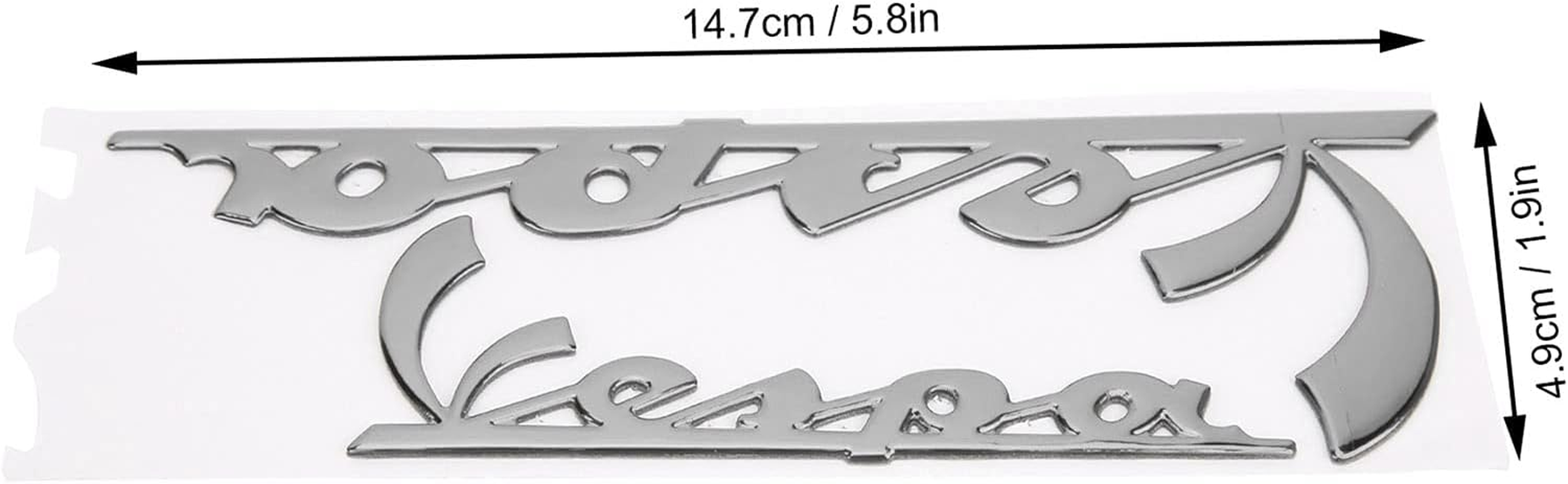 Motorcycle Emblem Sticker,Emblem Sticker 3 Dimensional Decal for Vespa GTS300 LX125 LX150 IE Sprint Primavera 300 LX LXV Super (Silver Color) - Black image number 7