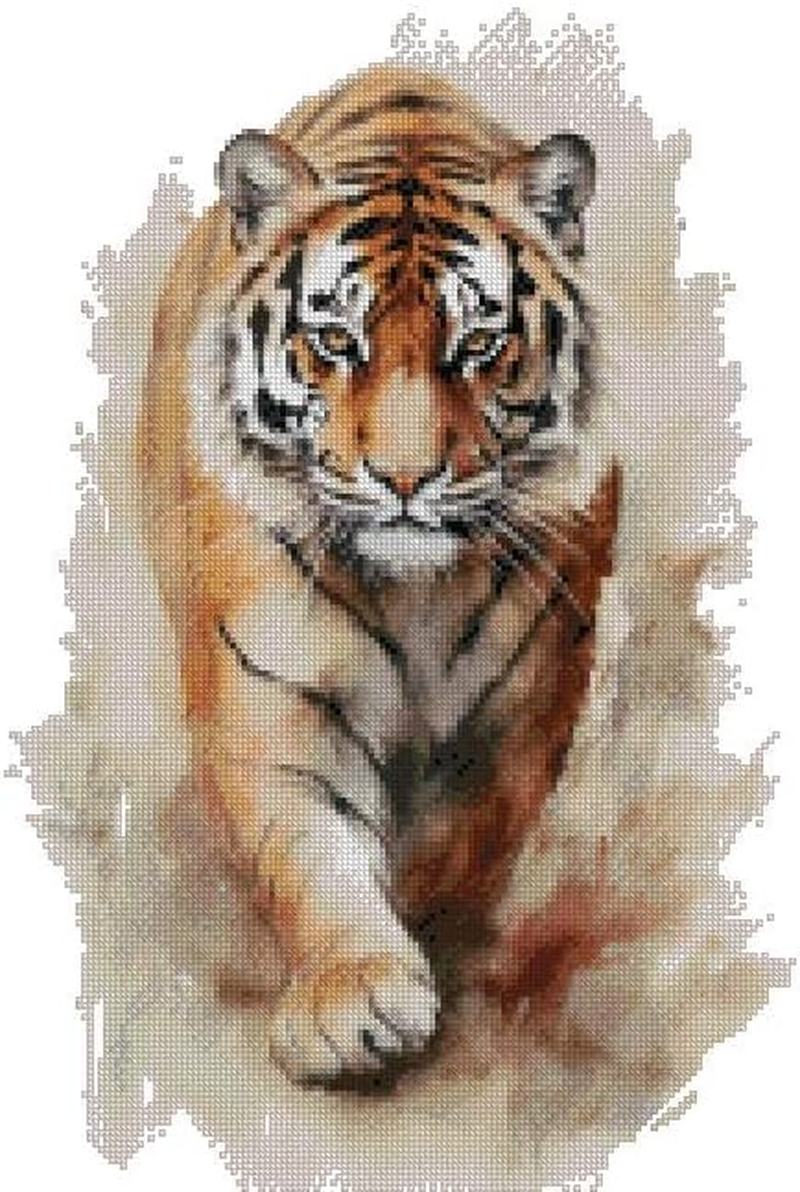 Tiger Walks In, Counted Cross Stitch Kit