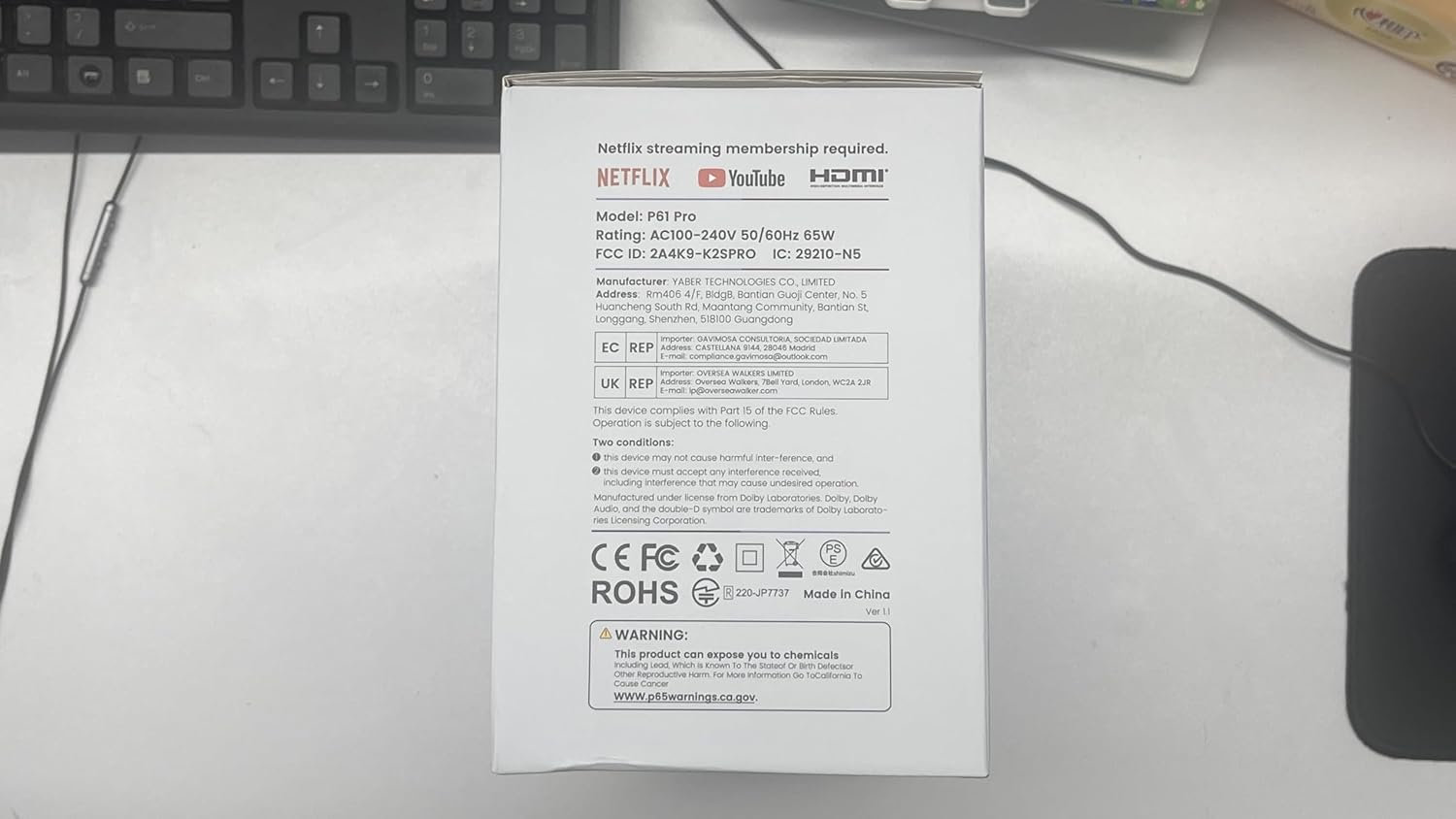 Mini Projector 4K Support Full HD 1080P Portable Projector,E-Focus and Auto Keystone Projector with 5G Wifi and Bluetooth,50% Zoom Movie Projector for Bedroom/Home Theater/Outdoor/Gift image number 6