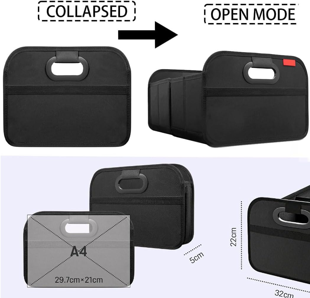 Idopick Car Trunk Organizer, Collapsible Waterproof Premium Oxford Cargo Storage, Multi-Compartment Foldable Trunk Groceries Organizer, Auto Accessories Universal for Suv,Truck,Sedan Jeep image number 4