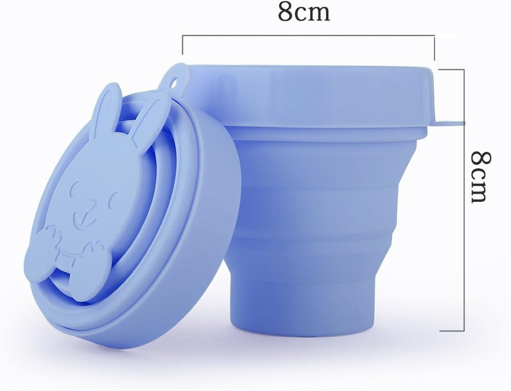 Collapsible Silicone Cup for Sterilizing Menstrual Cups and Storing Your Diva Cup - Foldable for Travel(Blue) image number 4
